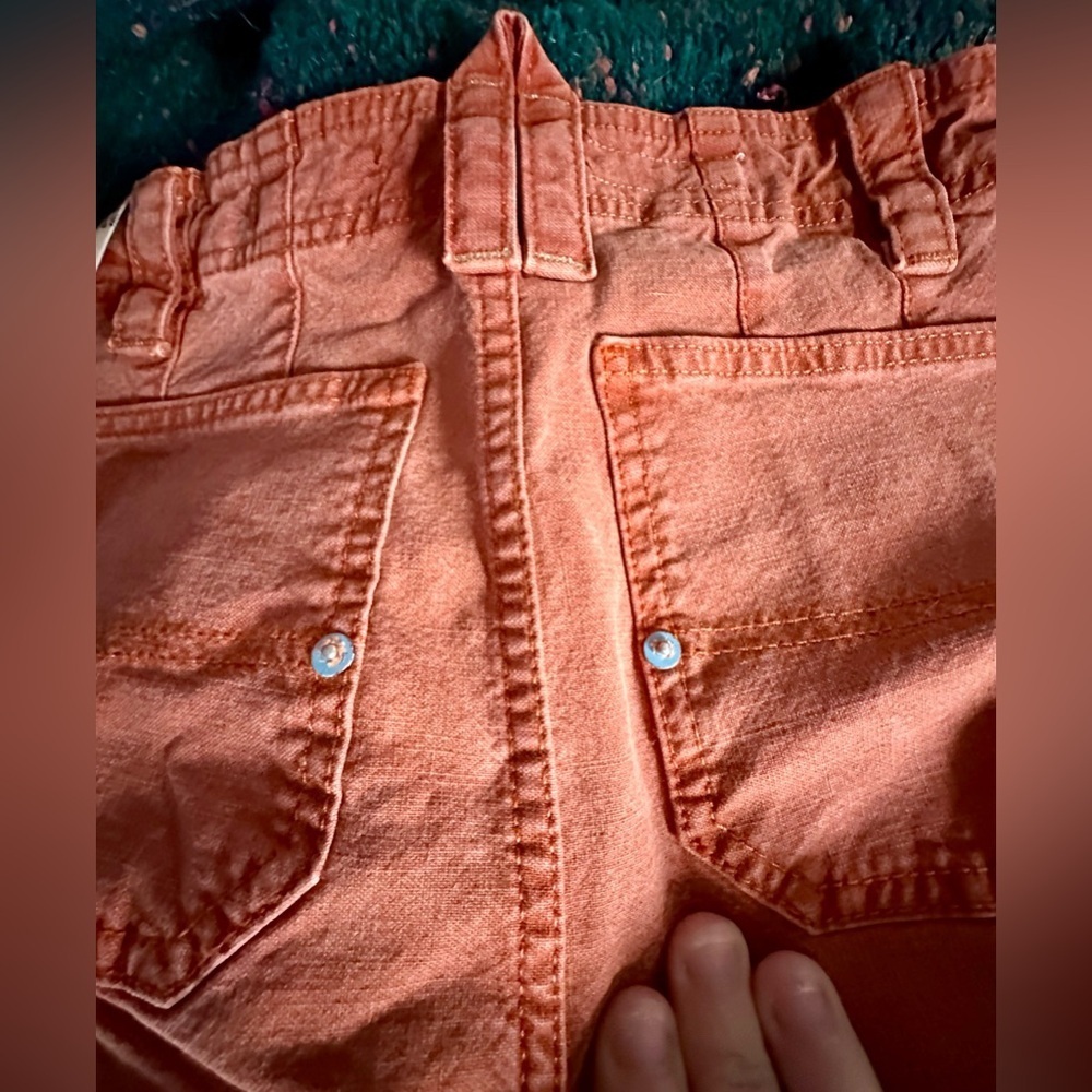 RARE Pilcro Carpenter Wide Leg Pants Orange NWT 26 - Picture 13 of 16